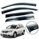Дефлекторы окон (ветровики) DEFL для Dodge Journey / Fiat Freemont 2009-2021 с хром полоской накладные 4 шт. - изображение 1