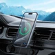 Тримач HOCO Precious magnetic wireless fast charging car holder HW19 (air outlet) |15W, 4.5-7"| чорний - зображення 7