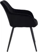 Стул бархатный на металлических ножках Woltu ВН-93 Черный - изображение 2