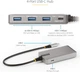 StarTech 4-портовый концентратор USB C с USB-C DP Alt Mode 4K 60Hz Видеовыход - 3x USB-A, 1x USB Type-C, 100 Вт PD Pass-Through, USB 3.2 10 Гбит/с, 30 см кабель - изображение 3