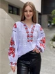 Вишукана жіноча вишиванка біла "Стефанія" квіткова блузка у стилі бохо 12608-46 (М) - зображення 1
