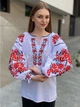 Вишукана жіноча вишиванка біла "Стефанія" квіткова блузка у стилі бохо 12608-46 (М) - зображення 4