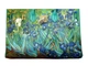 Дизайнерская сумка ArtBag Luxury-Creator ИРИСЫ Рисунок на сумке художественная роспись пейзаж цветы синие и белые ирисы ручная работа - изображение 2