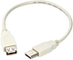 Kabel Logo 2.0 USB Type-A - USB Type-A M/F 0.3 m Biały (8590274406100) - obraz 2