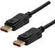 Kabel Logo Video DisplayPort - DisplayPort M/M DP v 1.4 32.4 Gb/s 2 m Czarny (8590274758841) - obraz 1