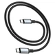 Кабель швидкісний 5 Гбіт/с Type-C на Type-C USB 3.0 Hoco Data Cable (0,5m, 3A, 5Gbps). Black - зображення 2