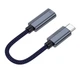 Адаптер перехідник Type-C на Lighting HOCO charging and data adapter (0,15m, USB 2.0, 480 Mбіт/с, 3A). Gray - зображення 6