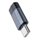 Адаптер перехідник Type-C на Lighting HOCO charging and data adapter (USB 2.0, 480 Mбіт/с, 3A). Gray - зображення 3
