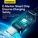 Кабель Type-C на Type-C з підсвіткою Baseus Unbreakable Aramid Series Fast Charging (2м, 100W, 5A). Black - зображення 9
