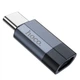Адаптер перехідник Type-C на Lighting HOCO charging and data adapter (USB 2.0, 480 Mбіт/с, 3A). Gray - зображення 5