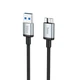 Кабель USB-A на USB Micro-B Hoco для жорстких дисків HDD/SSD (USB 3.0, 5 Гбіт, 0,5 м). Black - зображення 6