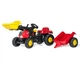 Екскаватор на педалі і причепом Rolly Toys Rolly Kid, червоний (023127) - зображення 1