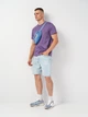 Футболка хлопковая длинная мужская H&M 0685816_фиол L Фиолетовая (KAY2000001506639) - изображение 3