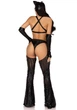Эротический костюм кошечки-госпожи Leg Avenue Mistress Kitty (перчатки, комбинезон, маска) Черный L - изображение 2