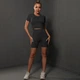 Женский костюм для фитнеса Whatiwear с утяжкой и эффектом Push Up (Пуш Ап) черный M (1385-black-M) - изображение 1