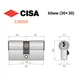 Цилиндр CISA C3000 60 (30*30) никель матовый 3 ключа - изображение 8