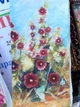 Картина маслом на холсте 15х25см Дорога к счастью мальвы ручная работа художника Alleya-kartin - изображение 3
