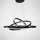 Cучасна люстра на три кільця у чорному каркасі Line.F MJ 93 BK (Тип А) - зображення 9