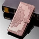 Чехол Vintage для IPhone XR книжка с узором кожа PU розовый - изображение 6