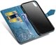 Чехол Vintage для IPhone XR книжка с узором кожа PU синий - изображение 3