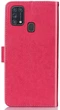 Чехол Clover для Samsung Galaxy M31 / M315 книжка с узором кожа PU малиновый - изображение 3