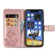 Чехол Clover для Iphone X книжка с узором кожа PU розовое золото - изображение 3