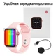 Розумні Фітнес-годинник Smart Watch W26, Голосовий виклик, Температура тіла, Тонометр, Пульсометр, Шагометр, Оксиметром,рожевий (SW-438657) - зображення 8