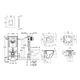 Комплект 4 в 1: Інсталяція Grohe Rapid SL 3 в 1 38772001 + Унітаз безобідковий Kroner Harz WHI493736 RIMLESS - зображення 2