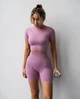 Жіночий костюм для фітнесу Whatiwear з утяжкою та ефектом Push Up (Пуш Ап) рожевий M (1385-pink-M) - зображення 1