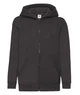 Кофта десткая Fruit of the Loom Classic hooded sweat jacket kids 128 см Черный (062045036128) - изображение 1