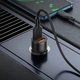 Автомобильное зарядное устройство для Borofone BZ19 Wisdom dual port car charger set (Type-C) Black (6974443387391) - изображение 3