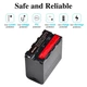 Акумулятор батарея Batmax з USB зарядкою для SONY NP-F960 / NP-F970 для фото відео накамерного світла, павер банк для смартфона, 9600 мАг ( Batmax NP-F970Pro-USB ) - зображення 4
