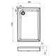 Піддон для душової кабіни AM.PM Gem 80x120x15.2см прямокутний пластиковий із сифоном білий W90T-404-12080W - зображення 4
