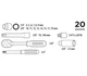 Набор инструментов Top Tools, набор торцевых головок 1/4", 3/8", 20шт (644756) - изображение 3