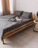 Постільна білизна сімейна Dushka Home Варена бавовна 20471 160х215х2 см темно-сіра 4722083 - зображення 3