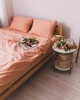 Постельное белье двуспальное Dushka Home Вареный хлопок 20505 180х215 см персиковое 4722117 - изображение 4