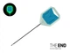 Голка для бойлів, флюро голка Fluo needle Delphin T-END GripXF SAFETY 4554387 - зображення 2