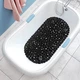 Силіконовий килимок для ванни Bathlux овальної форми, ковзний, люкс якість 69 х 35 см Чорний 4595052 - зображення 5