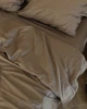 Постільна білизна полуторна Dushka Home Сатин Люкс 20924 160х215 см кава з молоком 4874321 - зображення 4
