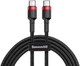 Кабель USB Baseus Cafule Type-C 3A 1m, Black+Red (CATKLF-G91) 4772366 - изображение 1