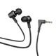 Наушники с плоским кабелем HOCO M86 Oceanic universal earphones with mic черные - изображение 2