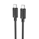 Кабель HOCO Type-C to Type-C Відображення Charging Data Cable (packaged) X88 1м 60W чорний - зображення 3