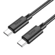 Кабель HOCO Type-C to Type-C Відображення Charging Data Cable (packaged) X88 1м 60W чорний - зображення 1