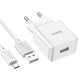 Адаптер мережний HOCO Leisure Micro USB Cable single port charger C106A | 1USB, 10.5W/2.1A | 4756162 - зображення 2