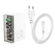Адаптер мережевий HOCO Fuerza six-port charger N36 3USB/3Type-C, 65W/3A, PD/QC| 4756237 - зображення 7