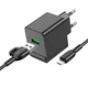 Сетевое зарядное устройство для телефона блок Borofone кабель Micro USB Erudite BAS12A |1USB, 18W/3A, QC3.0| - зображення 1