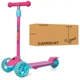 Самокат детский трехколесный iTrike MAXI JR 3-060-34-P, руль 56-68см, колеса ПУ с подсветкой, Розовый 4568532 - изображение 3