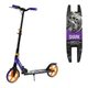 Самокат двухколесный Best Scooter, колеса PU, 1 амортизатор с ручным тормозом, зажим руля. Black and Violet - изображение 2