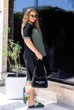 Сукня льон Lenato Balestra чорний з оливою 50-52 - изображение 4