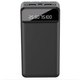 Портативна зарядка зовнішній переносний акумулятор Power bank 30000 mAh 2 USB Micro-USB Type-C (477680-Prob) Чорна - зображення 1